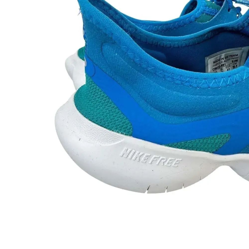 Nike Free RN 5.0 Blue Running Sneakers Womens 9.5 Lightweight Training Shoes